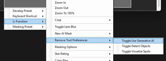 Toggle Use Generative AI keyboard shortcut